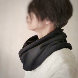 ねじれネックウォーマー　ネイビー　送料無料