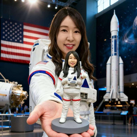 航空宇宙好き 誕生日 プレゼント、オーダーメイド 写真から作る 似顔絵 人形, オリジナル 肖像画 置物 フィギュア 部活 野球