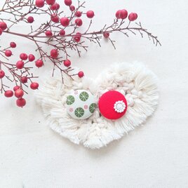 ★くるみボタンブローチ★