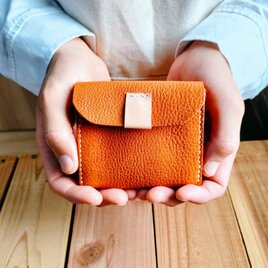 【ヌメ革】ポッコリウォレット　キャメル