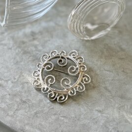 SCS26-【 Sarah coventry 】サラコベントリー・ヴィンテージブローチ 1971 'Silver Mist'