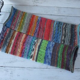 手編みレッグウォーマー　冷え対策 Opal ロングｘ3