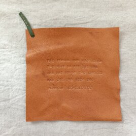 レザーコースター　檜皮色　ピッグスキンレザー