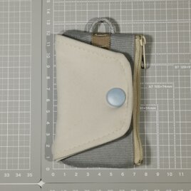 One Hand Key Card Case【Basic】　右利き用　ベージュ×グレー