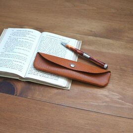 革の大人なペンケース（コニャック）