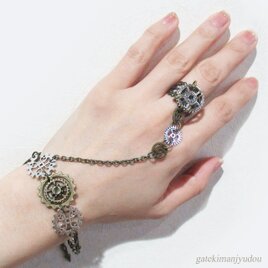 歯車ブレスレット&透かしリング【長さ変更可】