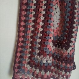 ピンク×ブラウンカラーのブランケット