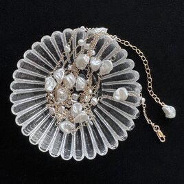 ケシパールと淡水パールのネックレス