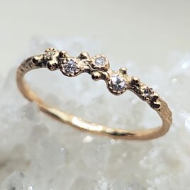 霧氷の指輪＊diamond K18 ring