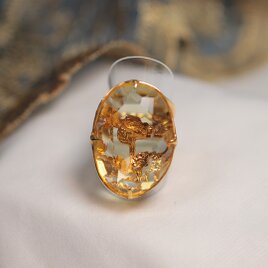 【一点もの】超大ぶりリング（Silver×ガラス　Ver. 美女と野獣）