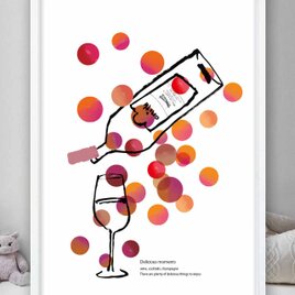 おいしいひととき　フルーツ　送料無料 　イラスト　A4〜A0　ポスター　アートポスター　アート/sei検索新着順　1499