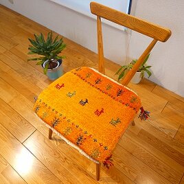 ペルシャ　ギャッベ　ミニマット　横44.5x38cm　 ヤギ　T7850G