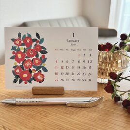 2026年花の癒し卓上カレンダー