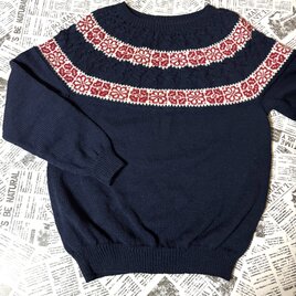 丸ヨークセーター　トリコロール