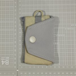 One Hand Key Card Case【Basic】　左利き用　グレー×ベージュ