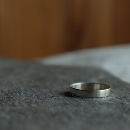 シルバー　フラットリング　マット