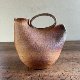 穴窯焼成 焼締の花入れ｜古信楽白土｜一輪挿し・一点物