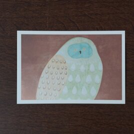 ポストカード(日本画ふくろう)