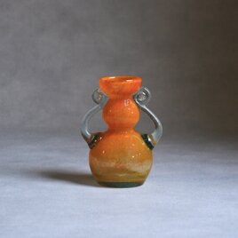 ドイツ製 / ヴィンテージ / ガラス花瓶 / オレンジ