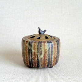 香炉 (金彩透とくさ紋)