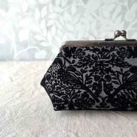 がまぐちポーチＬ　モリスグレー