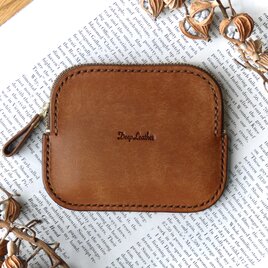 イタリア革の３wayカードケース／ブラウン