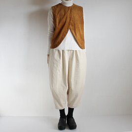 コーデュロイベスト　キャメル