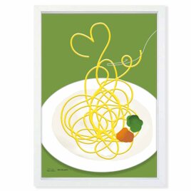 踊るパスタ　送料無料 　あらゆすお部屋のポスター　イラスト　ポスター　アートポスター　アート/sei検索新着順　3872