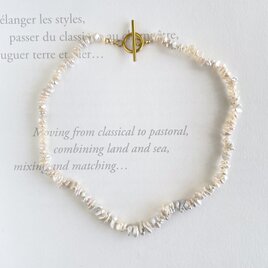 優しいペールピンク　ケシパールのチョーカー　オールノット仕上げ　1点のみ