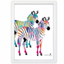 ふたりの馬　ウマ　送料無料 　あらゆすお部屋のポスター　イラスト　ポスター　アートポスター　アート/sei検索新着順　3879