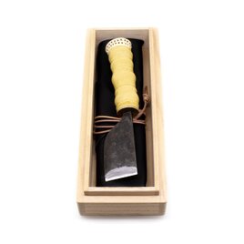 【京焼・清水焼】竹節柄　革裁ち包丁