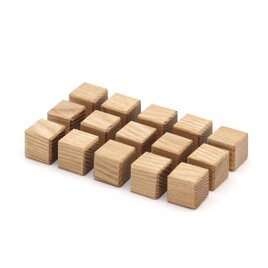 シンプルな木製キューブマグネット〈タモ15個〉無垢材の温もり×強力ネオジム磁石 北欧ナチュラル 冷蔵庫やデスク周りに