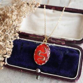 西ドイツヴィンテージ！昇り龍のネックレス　ドラゴン　金アレ対応