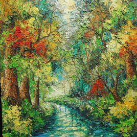 油絵【色彩の森】