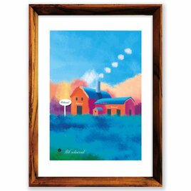 丘のレストラン　送料無料 　あらゆすお部屋のポスター　イラスト　ポスター　アートポスター　アート/sei検索新着順　3878