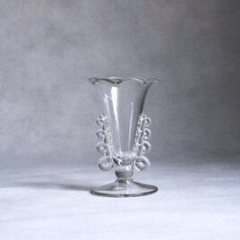 【Heisey Glass Company】ヴィンテージ / アメリカ製 / "Lariat" ガラス花瓶 / クリア