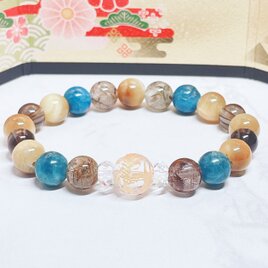 2026年 丙午 金運や物事の流れを整える心強い相棒◎金龍水晶天然石ブレスレット/パワーストーンブレスレット｜No.837