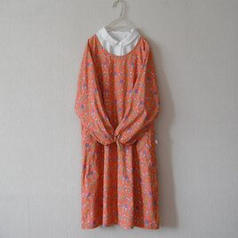 木綿のかっぽう着　オレンジ