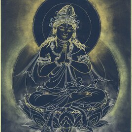 十二支守本尊『勢至観音菩薩座像』（午守本尊）額縁付