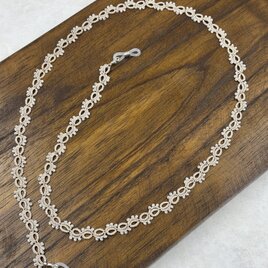 《バニラ》「魅せる」タティングレースのグラスチェーン