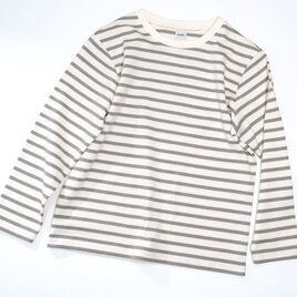 【限定価格】カフェモカボーダー　クルーネック　Tシャツ