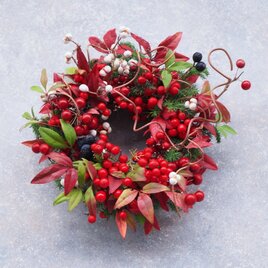 南天とサンキライのミニリース