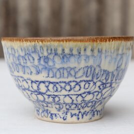 茶碗　青色グルングルン②