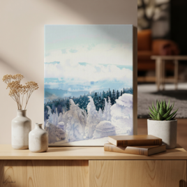 日本風景☆インテリアパネル｜キャンバスパネル｜蔵王連峰｜アートパネル｜イラスト・ギフト・インテリア・ウォールアート