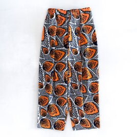 アフリカンワックスプリント　タックパンツ Night flame