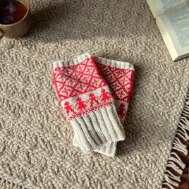 北欧アームウォーマー/シェットランドウール