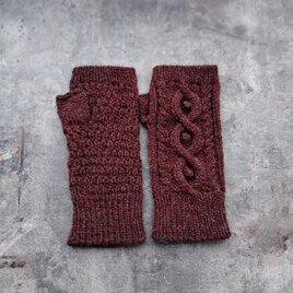 Hand-knit hand warmers / ⦿⦿⦿