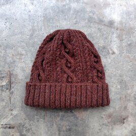 Hand-knitted Cuffed Beanie / ⦿⦿⦿
