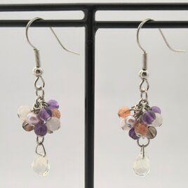 No.199 【イヤリング変更可】5種の天然石ピアス