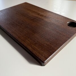 チーク 無垢カッティングボード 17×195×300mm 亜麻仁油仕上げ 穴付き 1点物